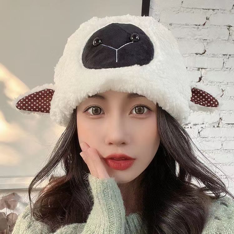 Santa Hat Plush - Cappello di peluche di pecora naso