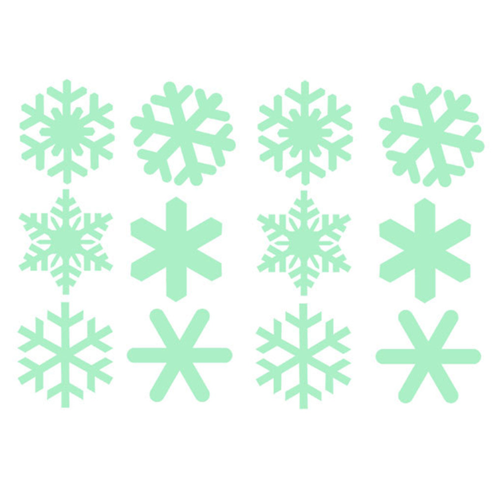 Snowflake Window Decal - 1 Set di Adesivi Murali Luminosi